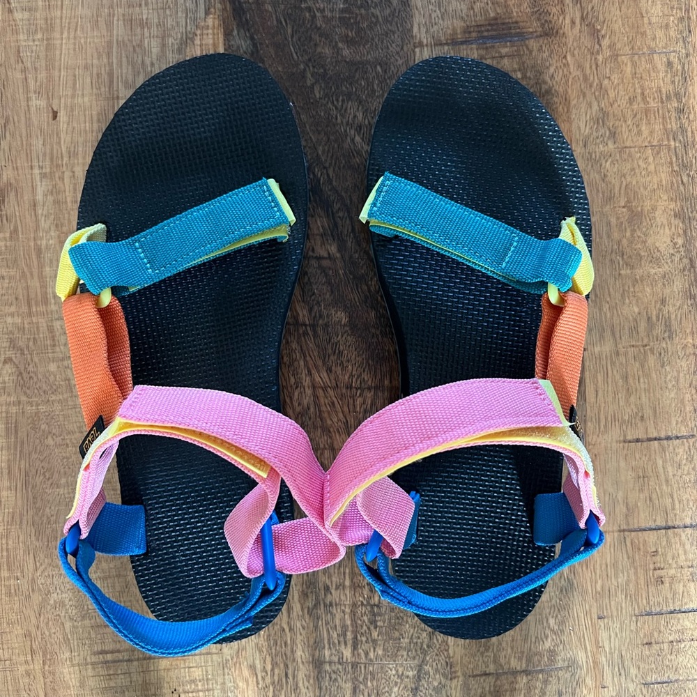 Teva Pink and Orange Sandals